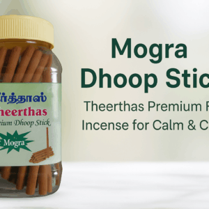 Theerthas Premium Dhoop Stick – Mogra | Pure, Floral, Calming Aroma