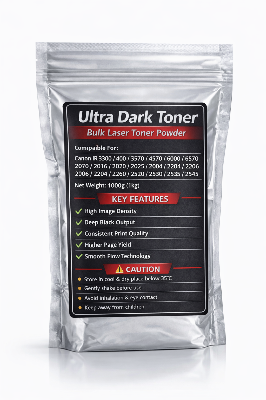 Premium Universal Toner Powder 1kg – For Canon iR 3300, 4570, 2525, 2006, 2206, 5000, 6000 & 2002 Series Copiers