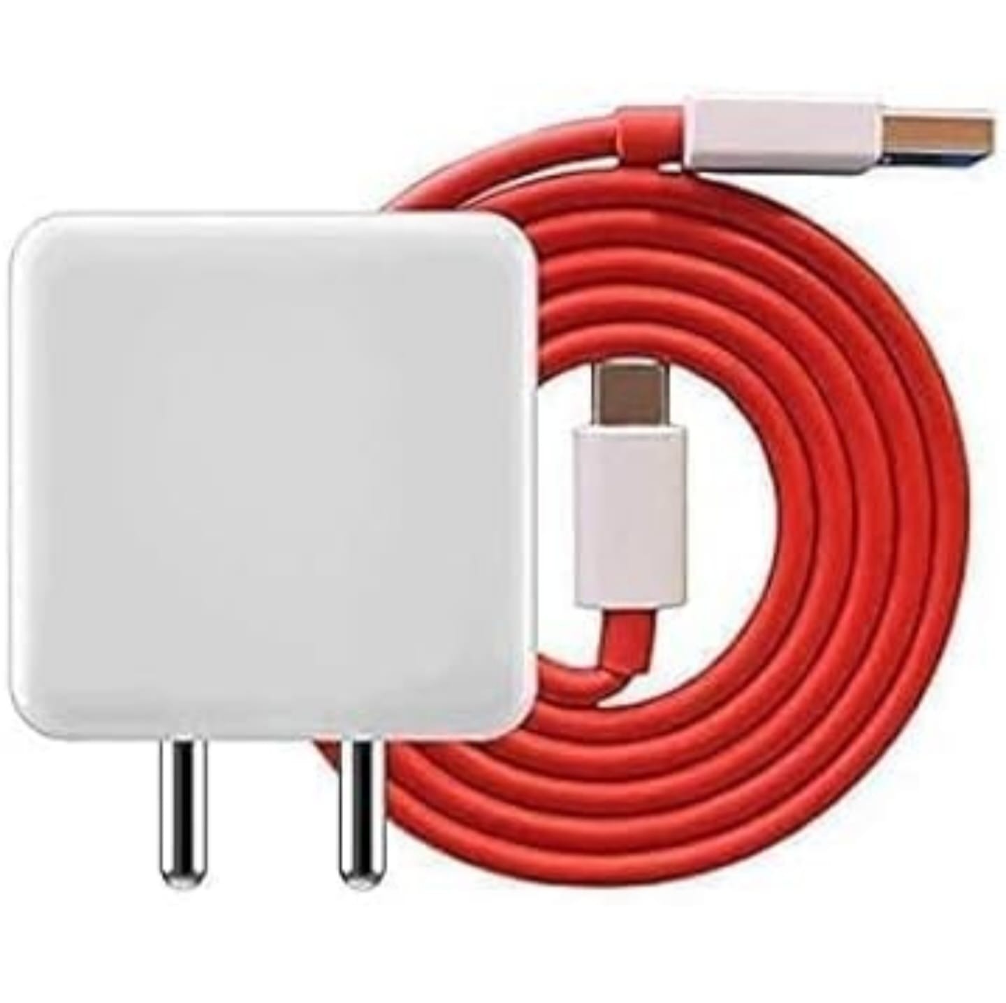 85W SuperVOOC Fast Charger Set showing the white power adapter and signature red cable.