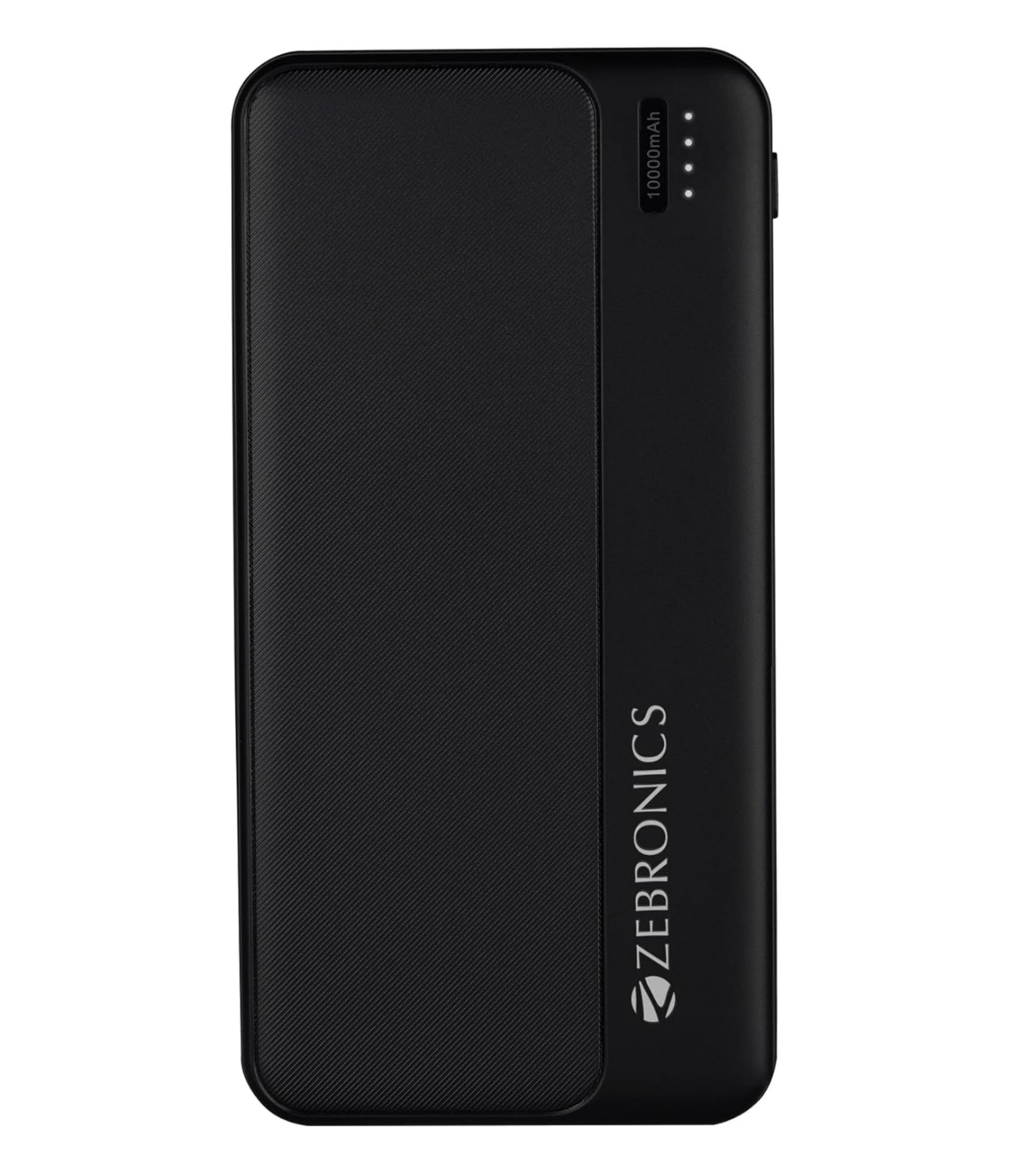 Zebronics MB10000S5 Power Bank 10000mAh with Dual USB Ports in Black.