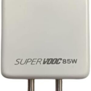 Close-up of the 85W SuperVOOC Fast Charger Set adapter with BIS certification mark.