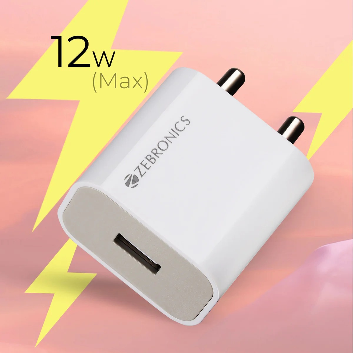 Zeb-MA200 USB Charger with Type C Cable: 2.4A Fast Charging Wall Adapter - Image 3